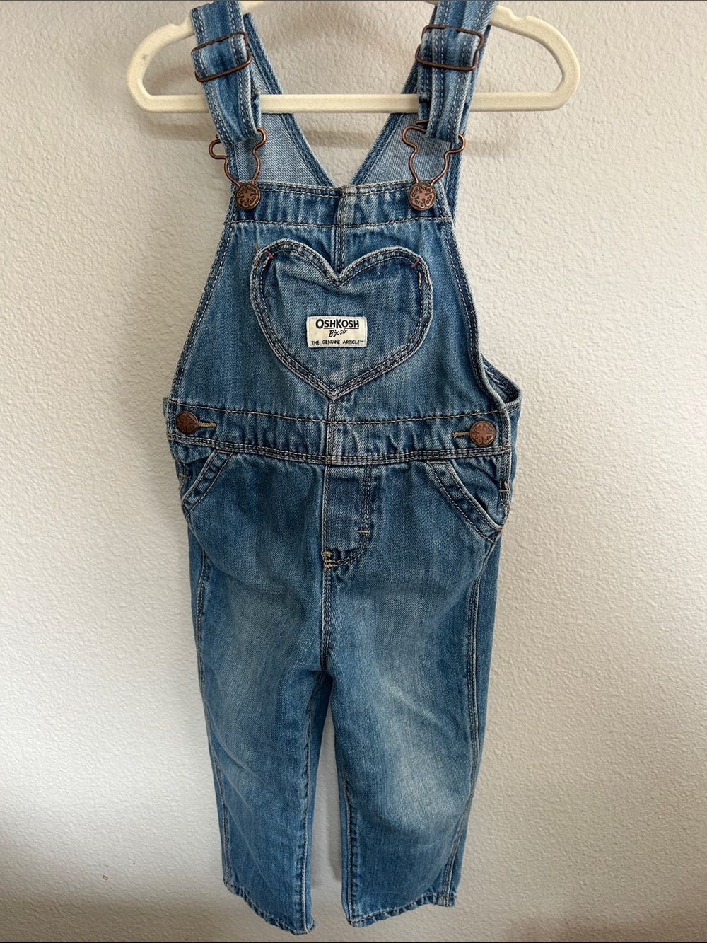OshKosh B'gosh Denim Blue Heart Pocket Overalls